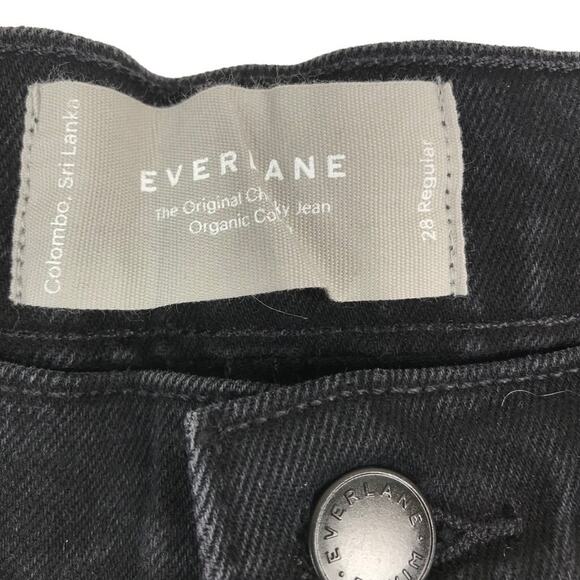 EVERLANE Straight Jeans Women Sz 28 Black Organic High Rise Normcore Casual NWT - Picture 10 of 15